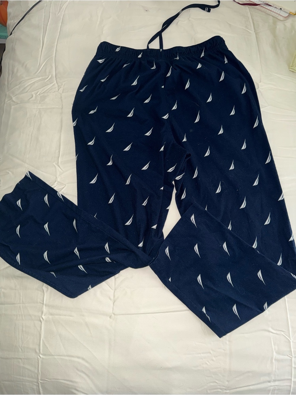 Nautica Boys Navy Sailboat Print Jogger Pants